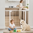 thumbnail image 1 of Naipo Baby Safety Gate,29.93~40.55 inch Wide Walk Through Baby Gate Hardware/Pressure Mounting Kit,with 2 Extensions for Age 6 to 24 Months,White, 1 of 10