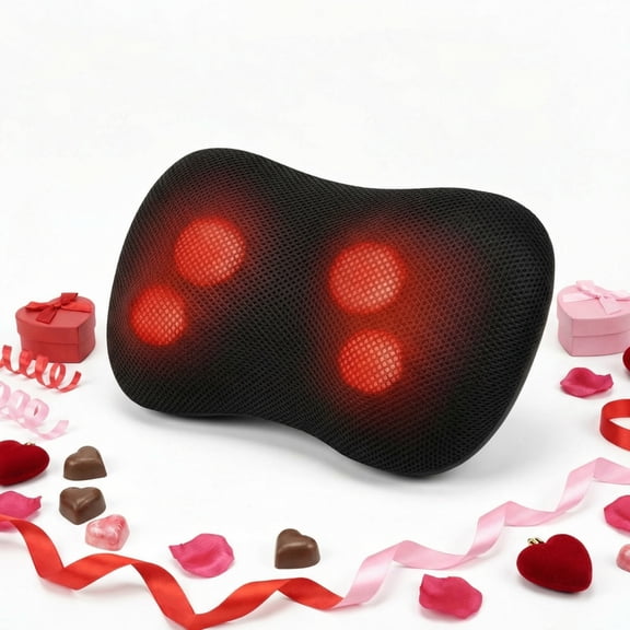 Naipo Back Neck Massager with Heat, Shiatsu Deep-Kneading Massage for Muscle Pain Relief Spa-Like Soothing for Home Car and Office