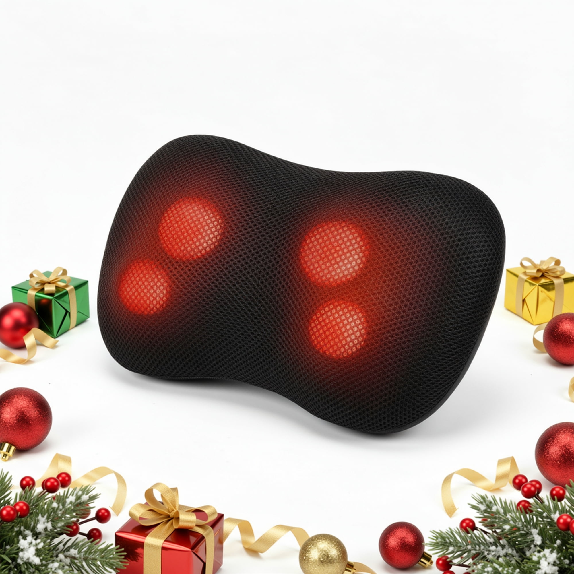 Naipo Back Neck Massager with Heat, Shiatsu Deep-Kneading Massage for Muscle Pain Relief Spa-Like Soothing for Home Car and Office