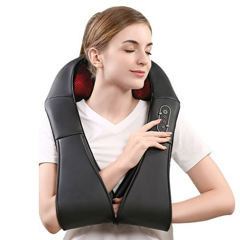 Naipo Back and Neck Massager with Heat, 8 Nodes 3D Deep Tissue Kneading  Massage for Shoulder Soreness Relief Women Men Christmas Gift