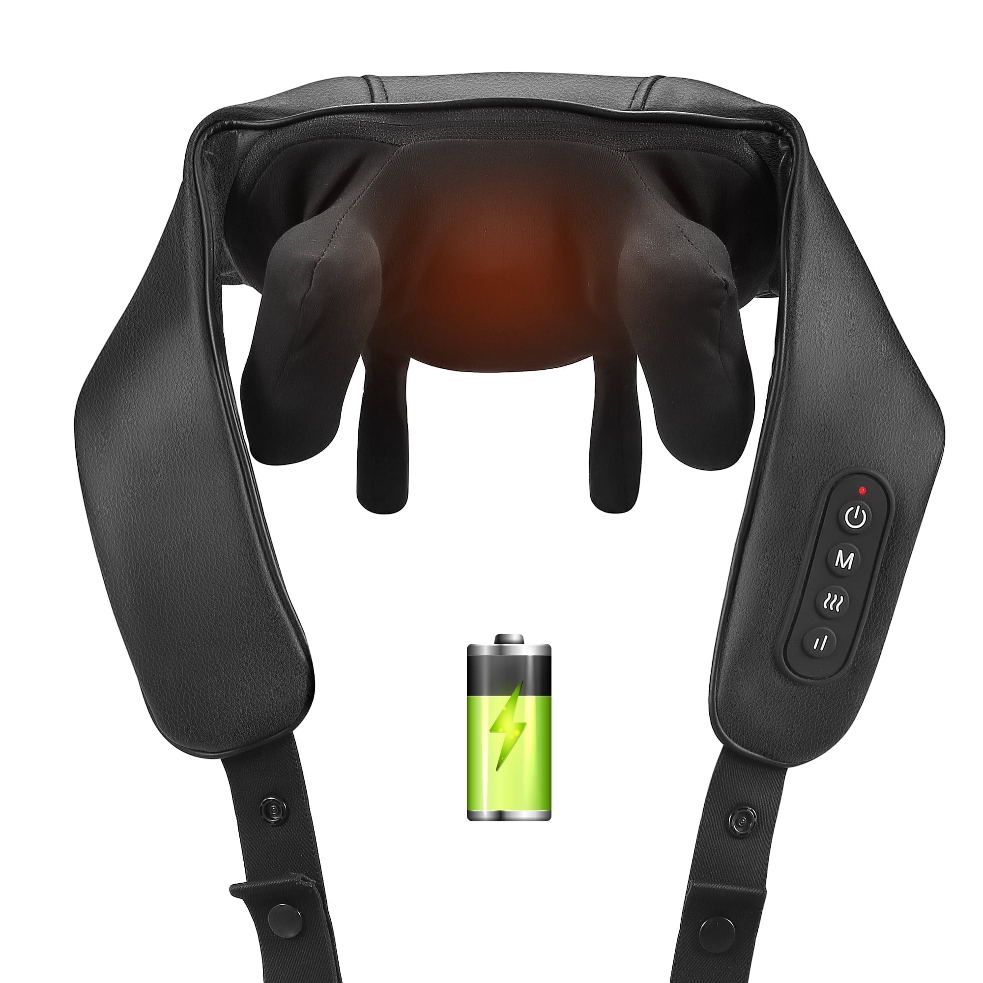 Naipo Cordless Shiatsu Massager: Neck & Back with Heat, 6D Kneading, Portable & Lightweight