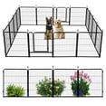 thumbnail image 1 of Naipo Dog Playpen for Large Dogs, 32in 16 Panels Portable Dog Fence, Outdoor Playyard for Dog/Puppy, Portable, Black, 1 of 10