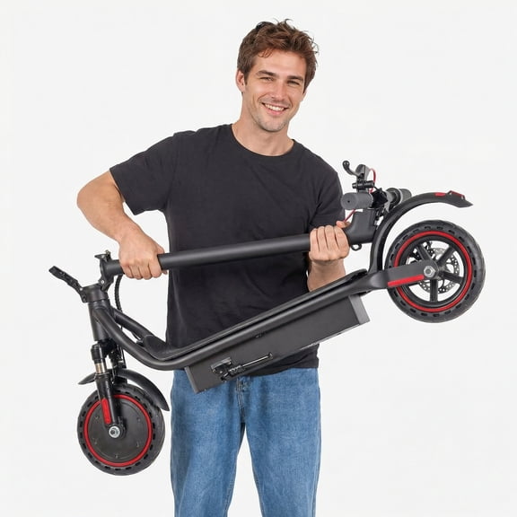 Naipo Electric Scooter for Adults, 350W Motor, 16 MPH, 24 Mile Range, 8.5 Inch Solid Tires, Foldable