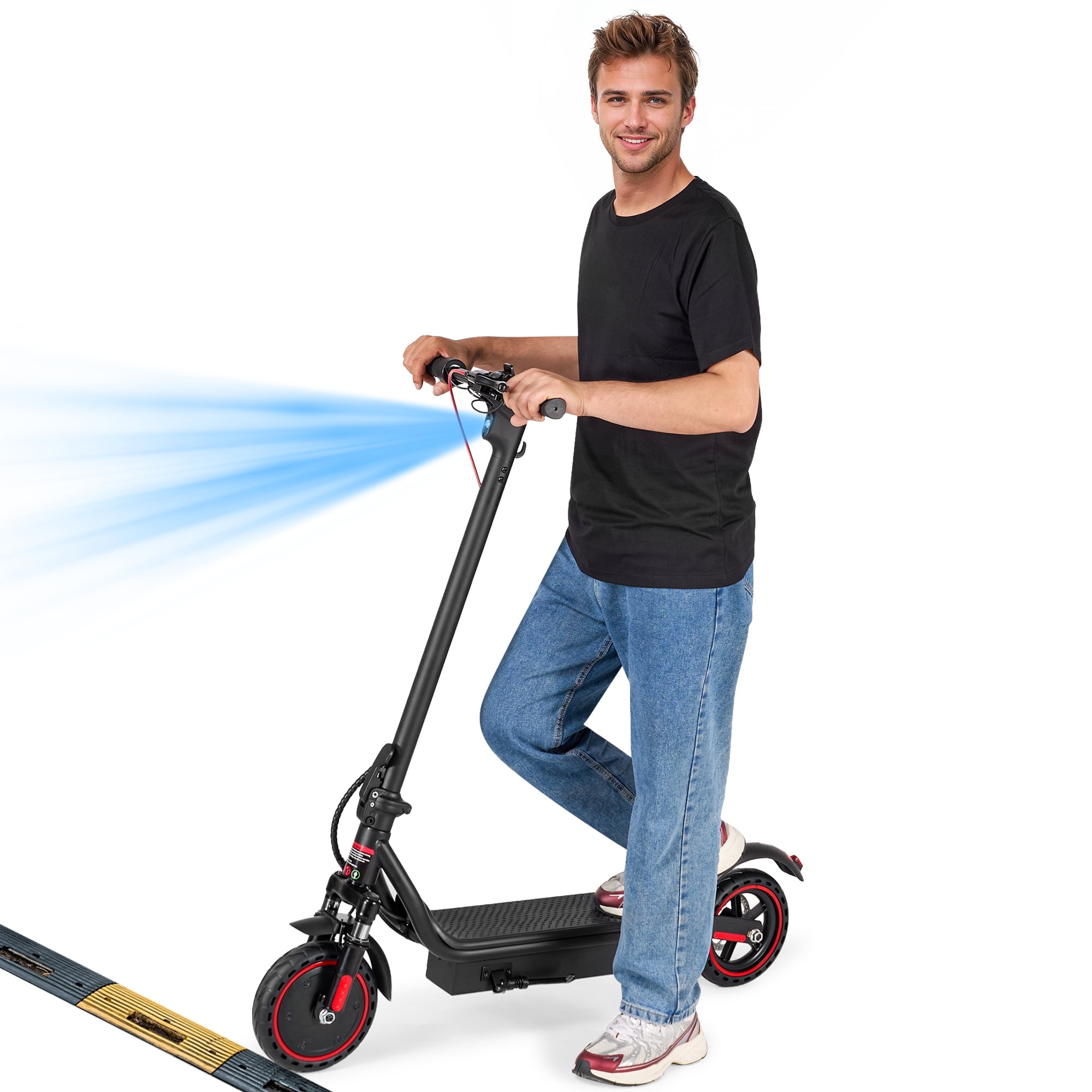 Naipo Electric Scooter for Adults, 350W Motor, 16 MPH, 24 Mile Range, 8.5 Inch Solid Tires, Foldable