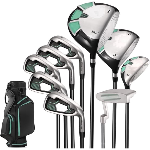 Naipo Golf Club Set 9 Piece Complete Golf Set for Right Handed with Stand Bag and 3 Bonus Head Covers