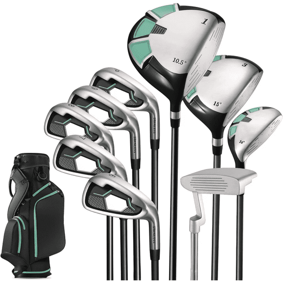 Naipo Golf Club Set 9 Piece Complete Golf Set for Right Handed with Stand Bag and 3 Bonus Head Covers