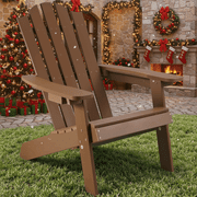 Naipo HDPS Outdoor Adirondack Chair, Patio Seat Weather Resistant, or Garden or Patio Widely Used in Outdoor, Fire Pit, Deck, Outside, Garden, Campfire (Teak)