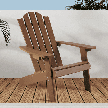 Naipo HDPS Outdoor Adirondack Chair, Patio Seat Weather Resistant, or Garden or Patio Widely Used in Outdoor, Fire Pit, Deck, Outside, Garden, Campfire (Teak)
