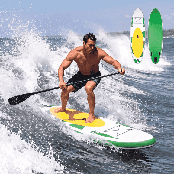 Naipo 10FT Avocado Green Paddle Board Inflatable Stand up Board with Pump for Family Friends