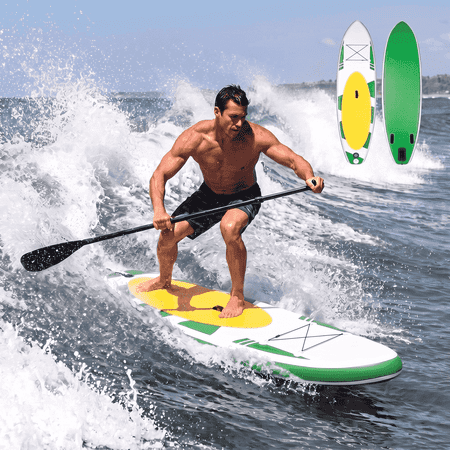 Naipo 10FT Avocado Green Paddle Board Inflatable Stand Up Board with Pump for Family Friends