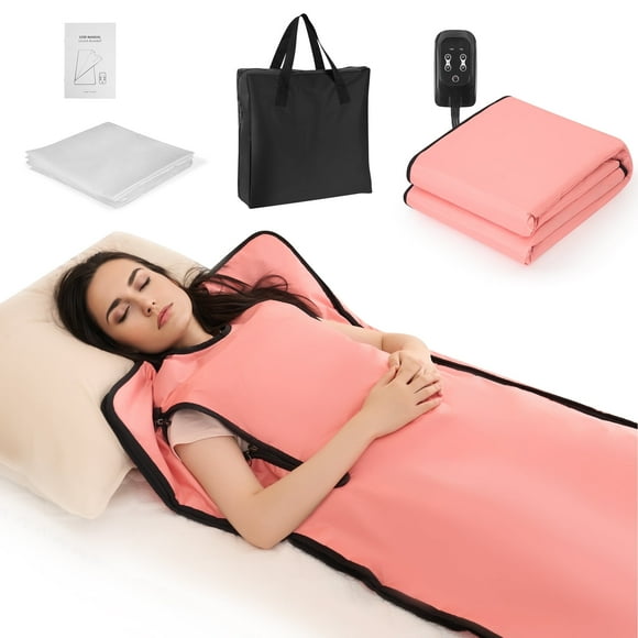 Naipo Infrared Sauna Blanket for Detoxification Relaxation, Portable Far Infrared Sauna to Relax and Rejuvenate Your Body and Mind, Perfect for Home Sauna Therapy-Pink