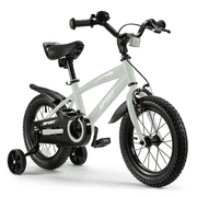 Naipo Kid Bike 14" Gray Training Wheels Handbrake & Coaster Brake