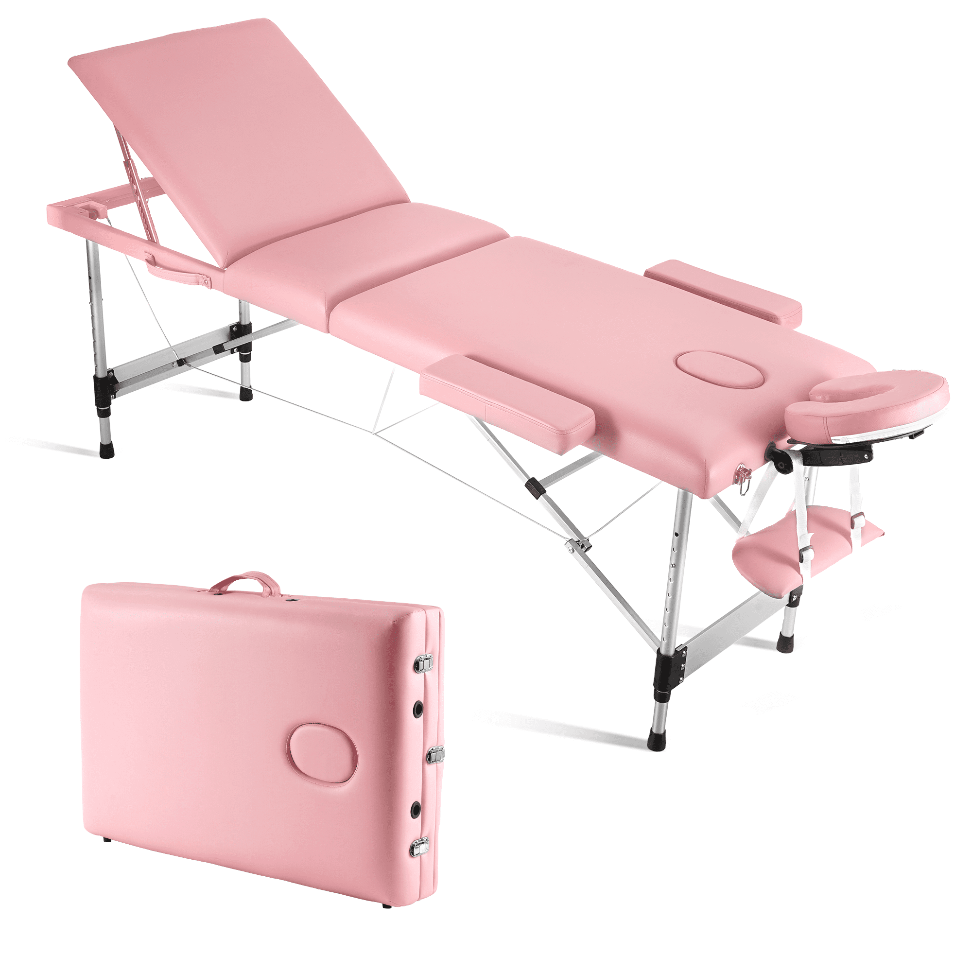 Naipo Massage Table Portable Massage Bed 84 Inchs Long Lash Spa Bed 3 Folding Alheight Adjustable Maximum Weight 496LB