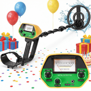 Naipo Metal Detector, Adjustable 30 to 42 Metal Detector for Kids with LED Display Lightweight Kids Metal Detector Kit with 8  Waterproof Search Coil, Gift for Boys & Girls, Green