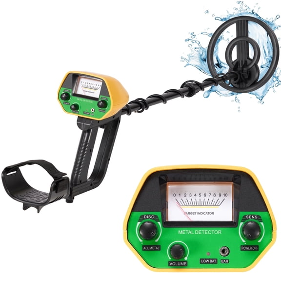 Naipo Metal Detector for Adults & Kids,Waterproof Professional Higher Accuracy Gold Detector with LCD Display, Adjustable 30" to 42" Gold Detector Outdoor for Gift, Green