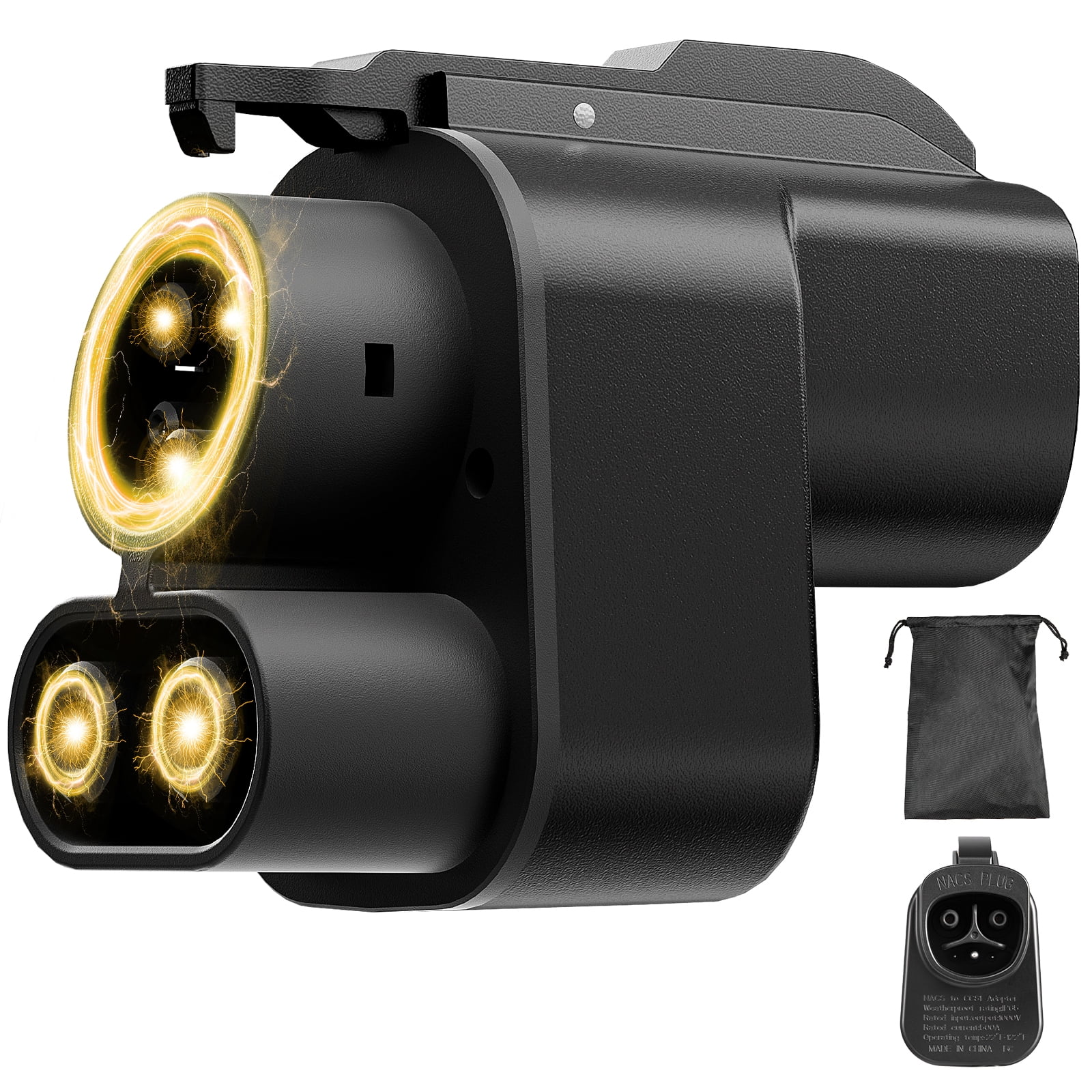 Naipo NACS to CCS Electric Vehicle Adapter, Max 500A 1000V, Compatible with Tesla Superchargers, Fast Charge CCS1 EVs with Ford, Rivian, GM, Volvo, Polestar EVs, Fast Charge CCS1 EV