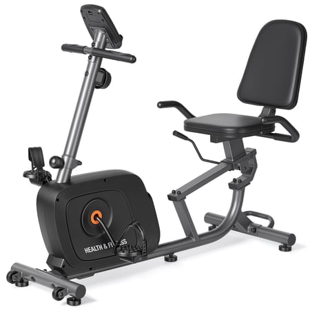 Naipo Recumbent Exercise Bike Stationary Bike 300LBS Weight Capacity Indoor Exercise Bike for Seniors with 16 Levels Magnetic Resistance with LCD Monitor Heart Rate Handle for Home