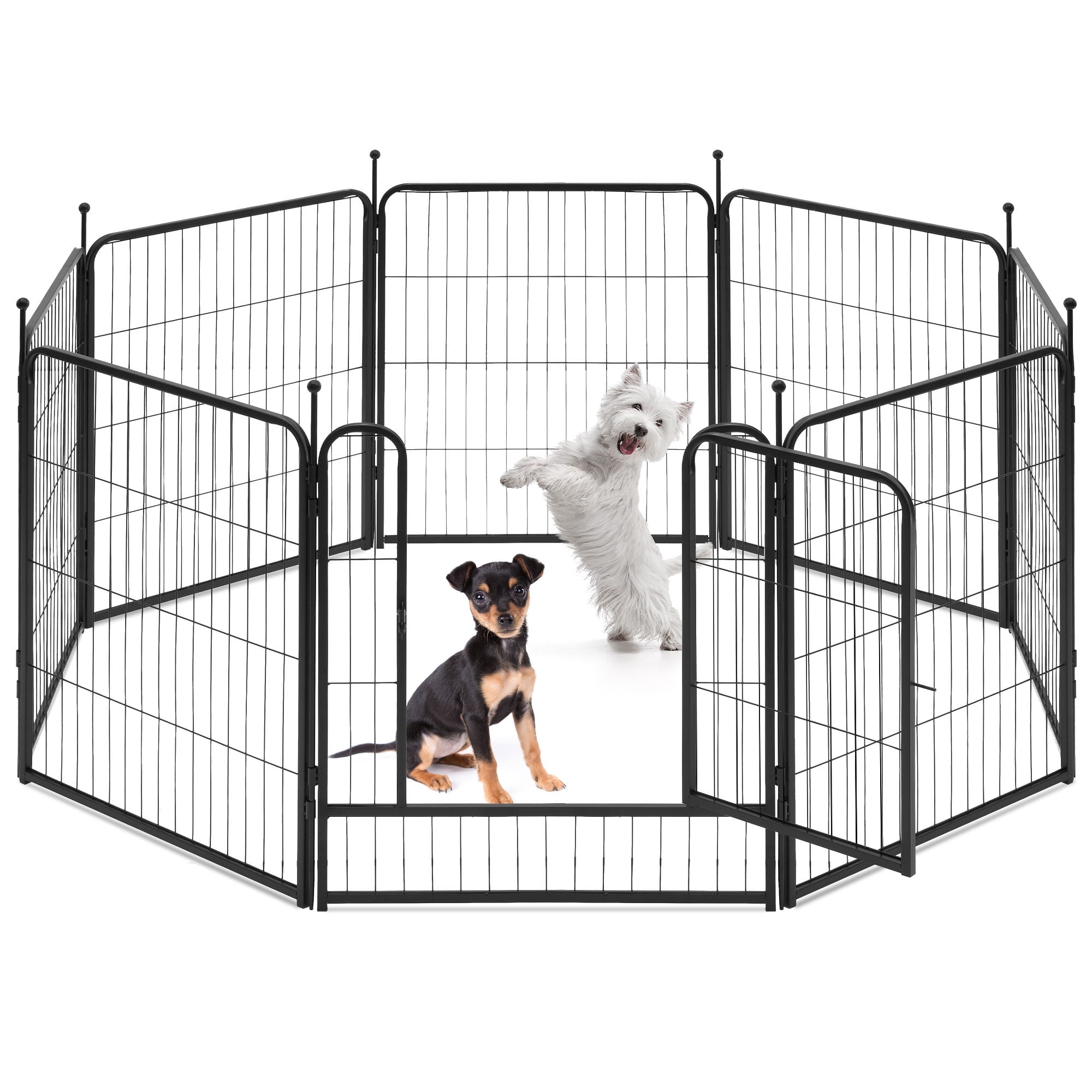 Naipo Dog Playpen Indoor&Outdoor, 8 Panel 32" Heavy Duty Dog Fence, Pet
