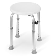 Naipo Shower Stool Height Adjustable Round Bathing Chair Seat for Compact Tubs Safety for Adults, the Elderly, Pregnant Women, White