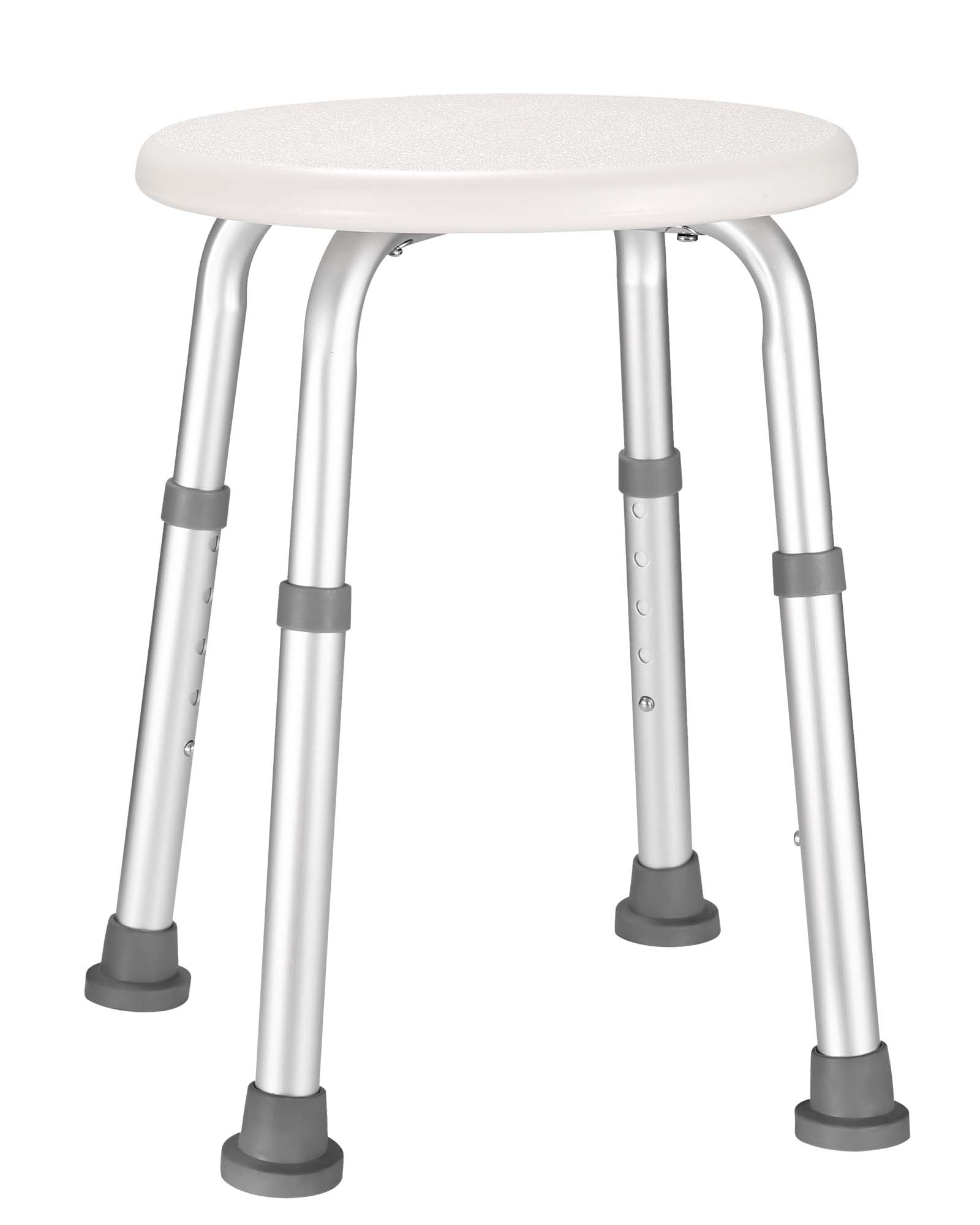 Drive Medical Adjustable Height Bath Stool, White