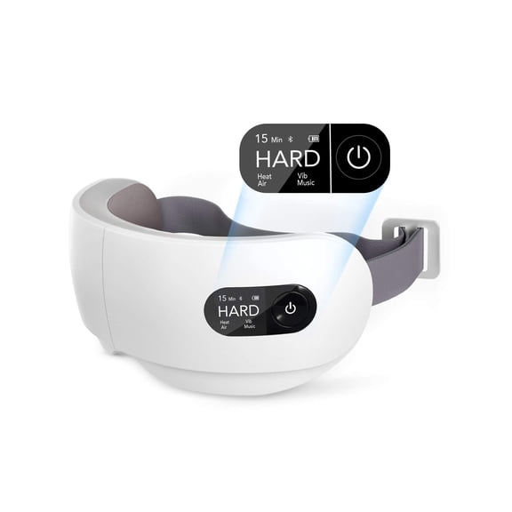 Naipo Wireless Bluetooth Eye Massager with Heat, Vibration, Air Pressure for Relieve Eye Strain Dry Eye Headaches Foldable Rechargeable Shiatsu Massager