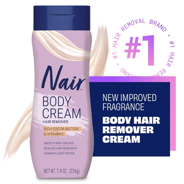 Body Cream Sticker Nair Body Cream, Hair Removal Cream with Rich Cocoa Butter and Vitamin ...