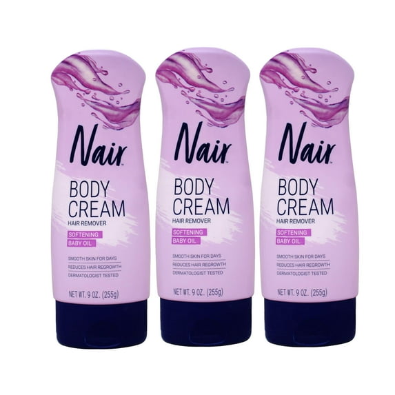 Nair Hair Removal Lotion - Baby Oil - 9 Oz (Pack Of 3).