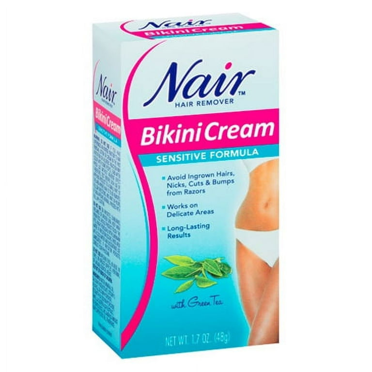 Nair Hair Remover Cream for Bikini Sensitive Formula with Green