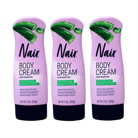 Nair Hair Remover Lotion Aloe & Lanolin 9 oz. 3 Pack .