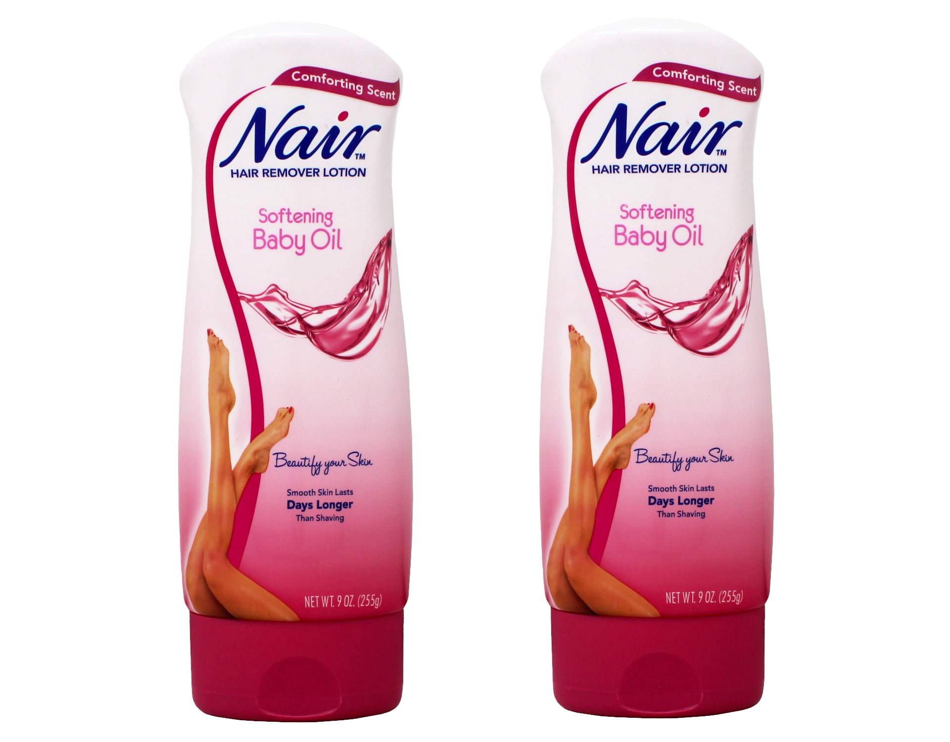 Nair Hair Remover Lotion With Baby Oil 9 Oz, 2 Pack