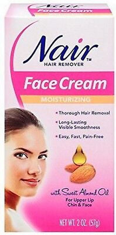 Nair Hair Remover Moisturizing Face Cream w Sweet Almond Oil 2oz