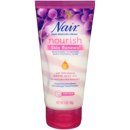 Nair Hair Remover Nourish Skin Renewal Face Hair Remover Cream, 3 oz.