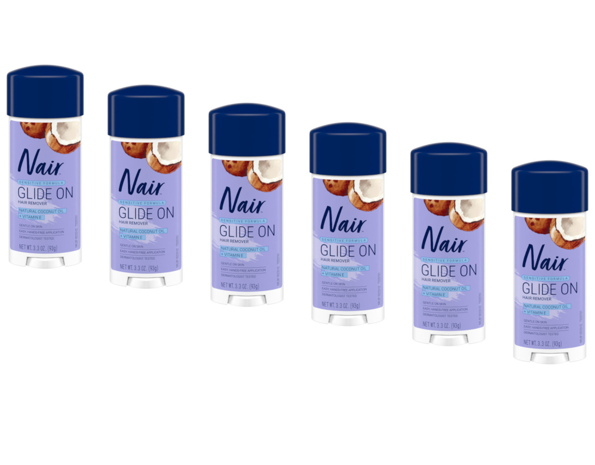 Nair Hair Remover Sensitive Formula Glide On Depilatory Cream 3.3 oz