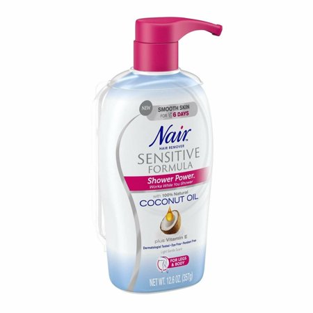 Nair Shower Power Sensitive Hair Removal for Legs Body, 12.6 fl oz