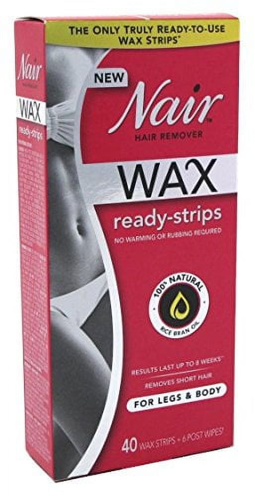 Nair Hair Remover Wax Ready Strips 40 Count Legs/Body