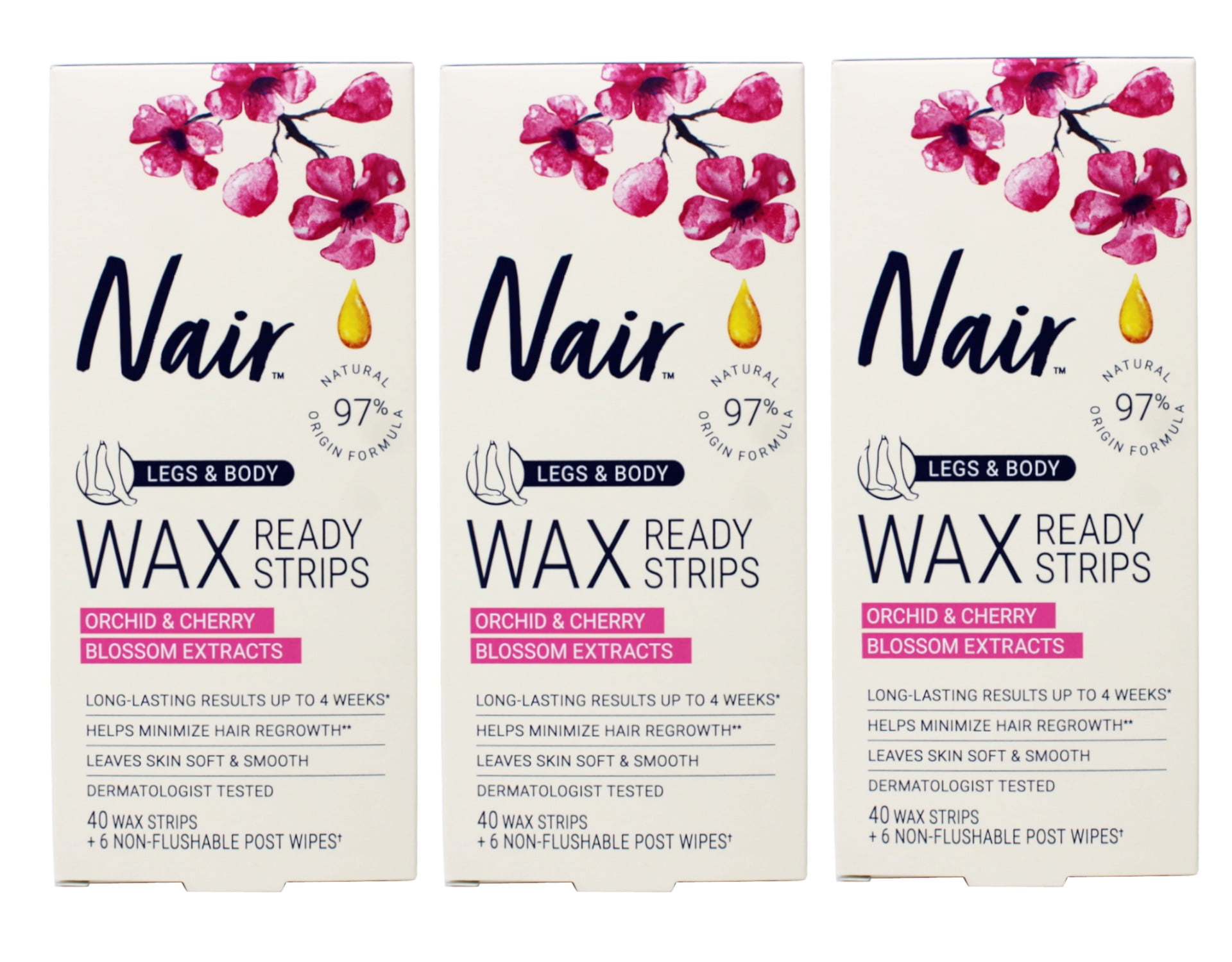 Nair Hair Remover Wax Ready Strips for Sensitive Skin and Bikini Area
