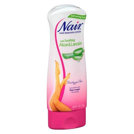 Nair Lotion Hair Remover Aloe Vera With Lanoln - 9 Oz, 3 Pack