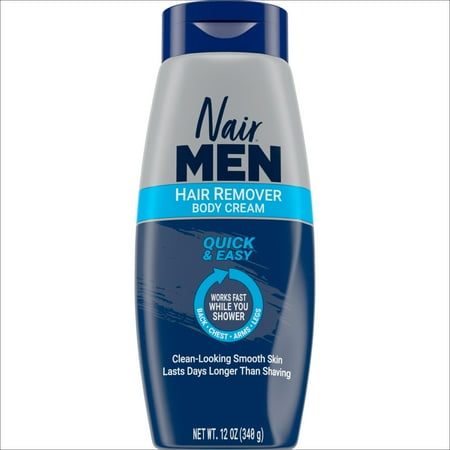 Nair Men Body Hair Remover Cream, Body Hair Removal Cream for Men, 12 oz