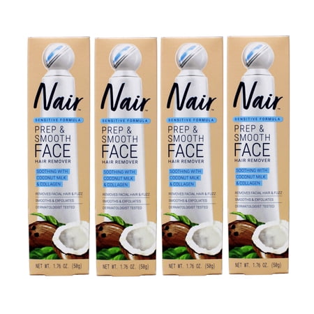 Nair Sensitive Formula Prep & Smooth Face Hair Remover, 1.76 Oz. - Pack of 4
