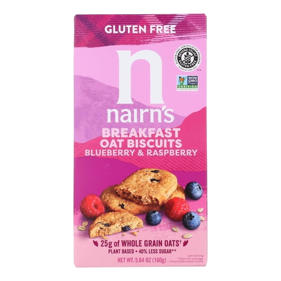 Nairn's - Biscuits Blub & Raspberry - Case of 6-5.64 OZ