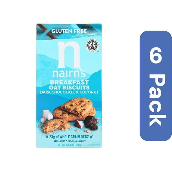 Nairn's Chocolate Coconut Biscuits 5.64 oz (Pack Of 6)