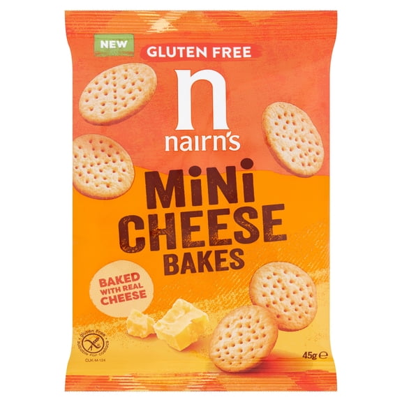Nairn's Gluten Free Mini Cheese Snacks 45g, Imported from Britain