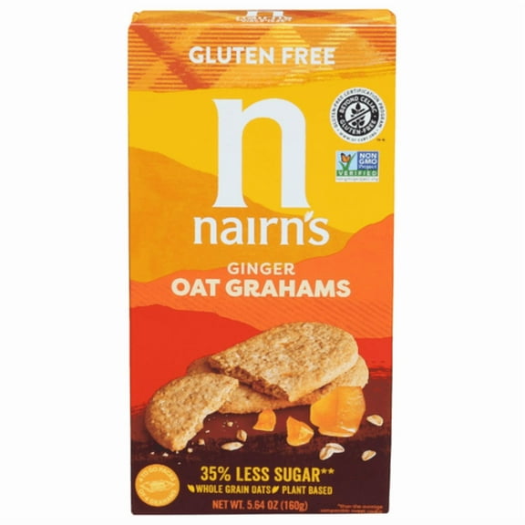 Nairn's Gluten Free Stem Ginger Oat Grahams 5.64 oz - Pack of 2
