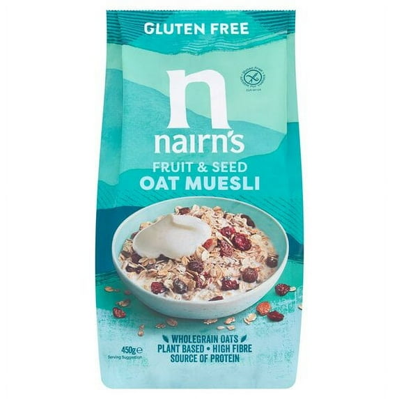 Nairns Gluten Free Oat Muesli 450G FRUIT & SEEDS 450G-DEL