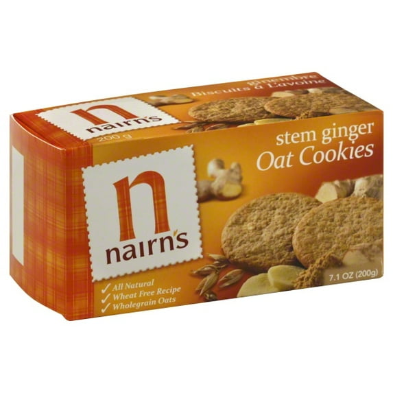 Nairns Stem Ginger Oat Biscuit 200G (L), Imported from Britain