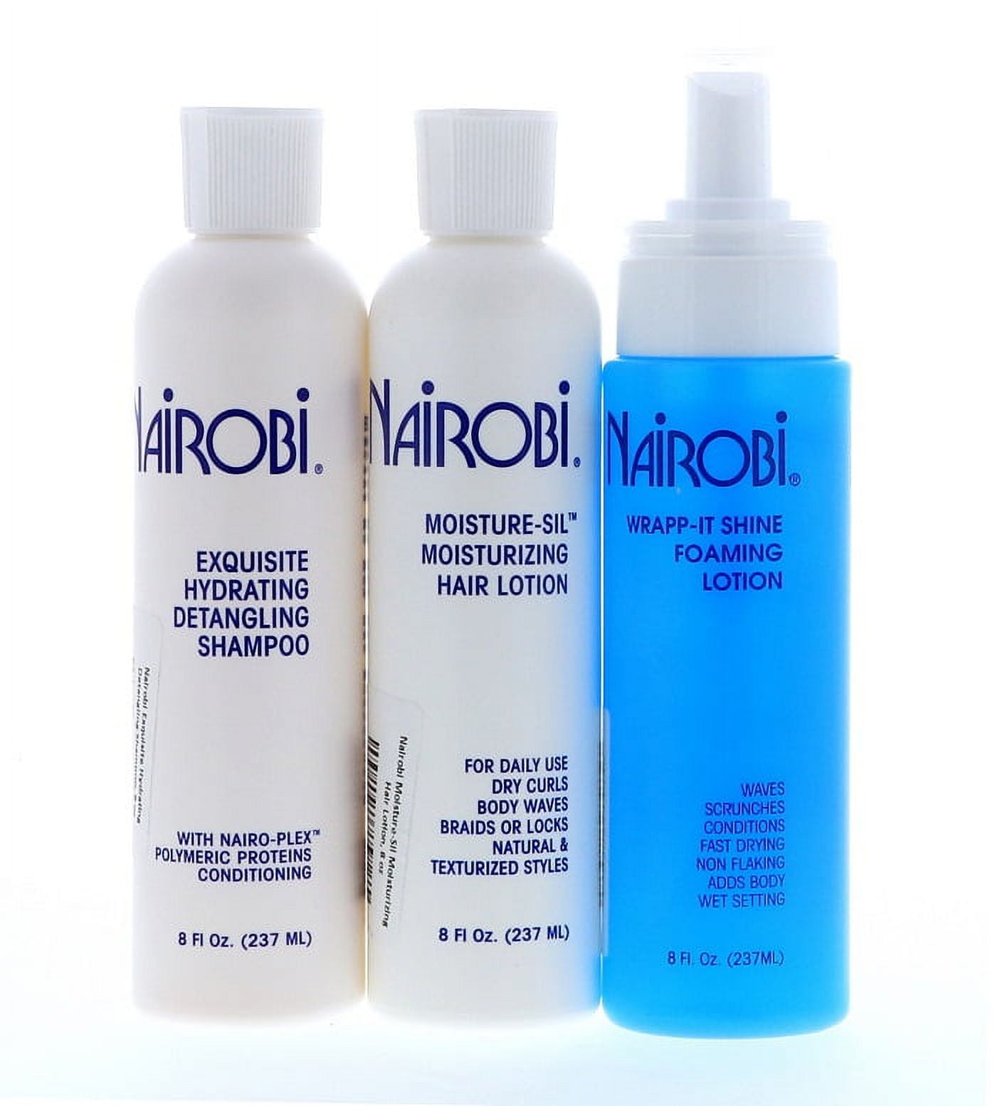 Nairobi Hair Care Set Detangling Shampoo, Moisturizing Hair Lotion