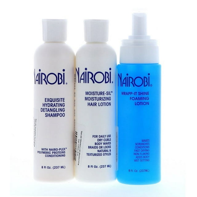 Nairobi Hair Care Set Detangling Shampoo, Moisturizing Hair Lotion