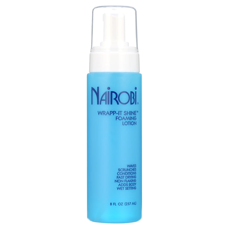 Nairobi Wrapp-It Shine Foaming Lotion, 8 oz, Fast Drying, For All