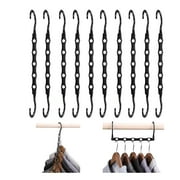 Naisfei 10 Pack Space Saving Hangers, Collapsible Hangers Wardrobe Closet Organizers, Sturdy Hangers Space Saver for Heavy Clothes, Shirt, Pants