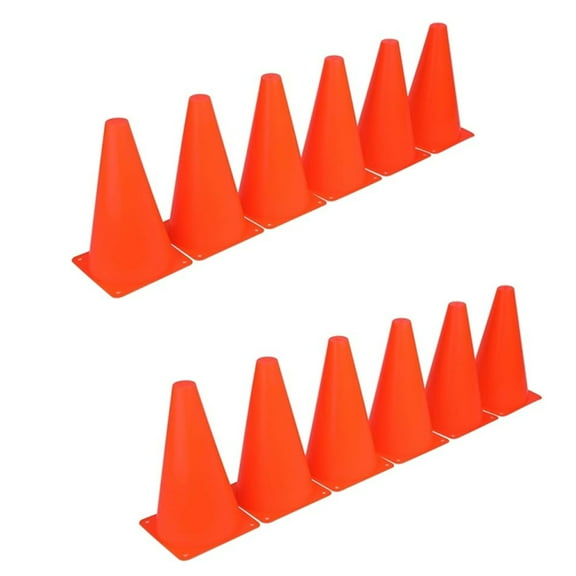 Naisfei 12 pcs Soccer Cones, 7 Inch Traffic Cones Sport Training Agility Marker Cone for Soccer, Skating, Football, Basketball, Indoor and Outdoor Games